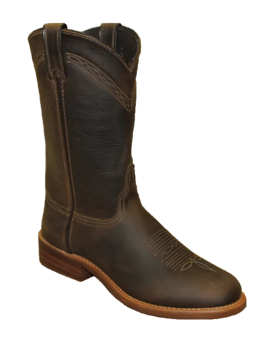 11" Men Western Cowhide Wingtip Brown (6732) - Silverado Boots