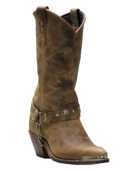 11" Ladies Western Distressed Tan (4528) - Silverado Boots