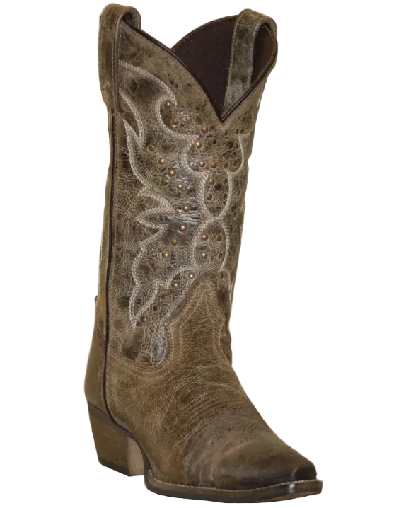 12" Ladies Embellished Western Tan (5029) - Silverado Boots