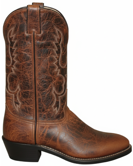 12" Men Western Antique Bison Brown (6426) - Silverado Boots