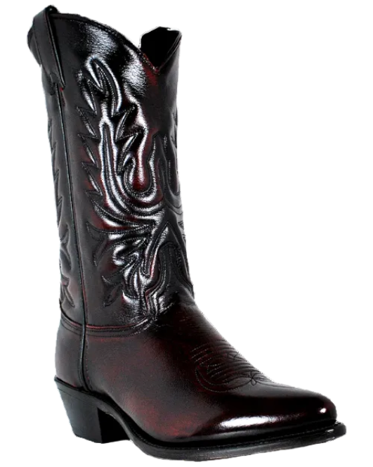 12" Men Western Cowhide Black Cherry (6461) - Silverado Boots