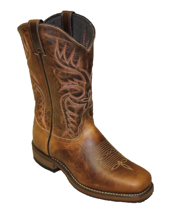 11" Men Western Stockman Brown (6727) - Silverado Boots