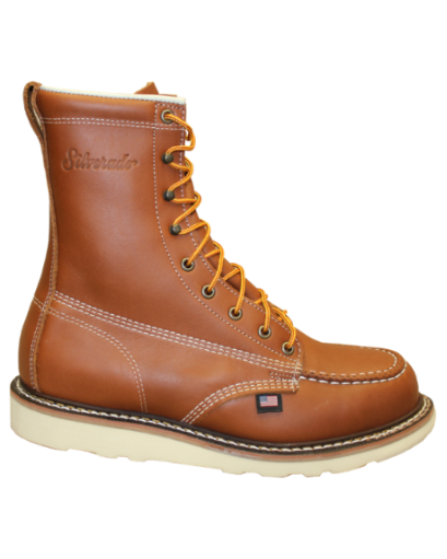 8" MOC TOE LACE UP BOOT - Silverado Boots