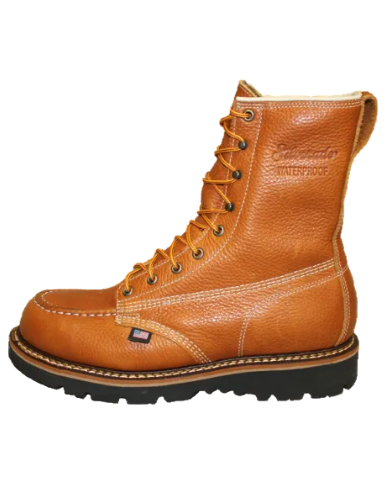 8" Waterproof MOC Toe Lace Up Tan (7962) - Silverado Boots