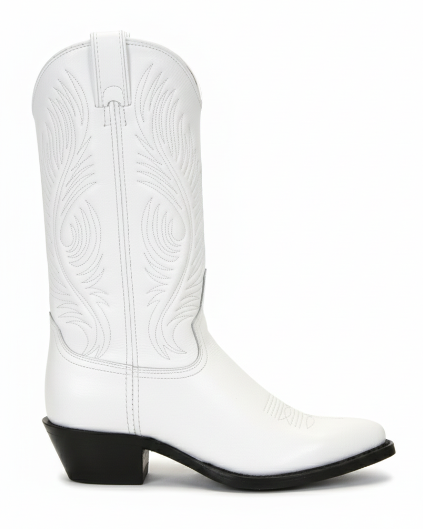 11" Ladies Polished Western White (9054) - Silverado Boots