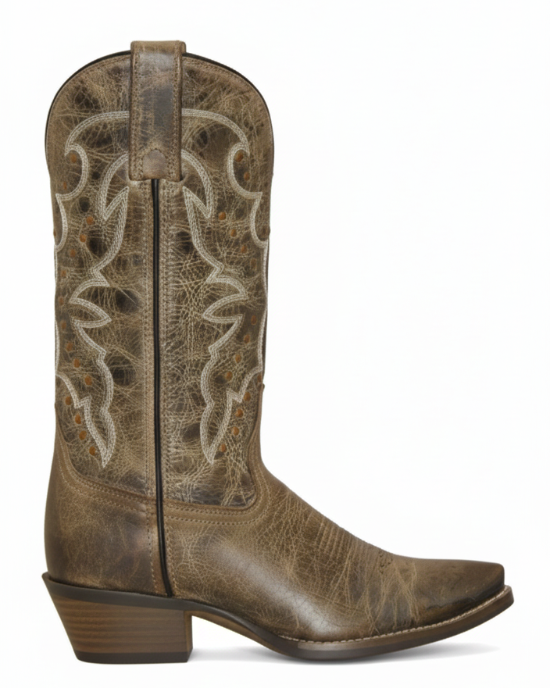 12" Ladies Embellished Western Tan (5029) - Silverado Boots